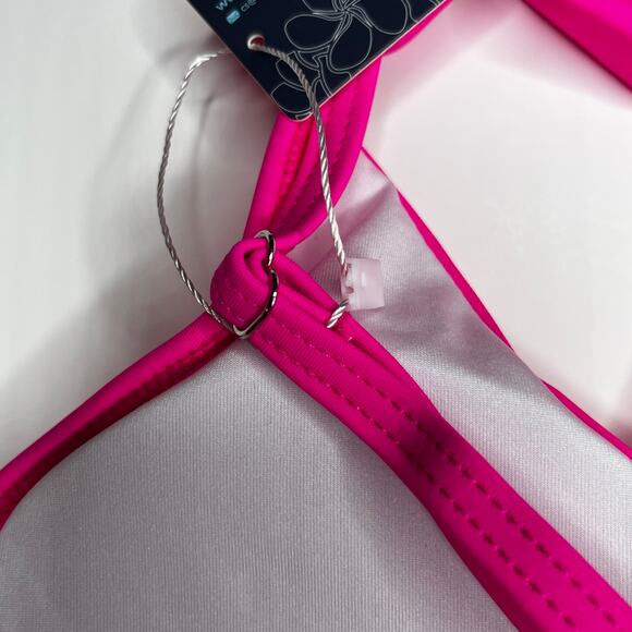 Summer Mae Hot Pink Maternity Two Piece Swimsuit New L - Picture 5 of 9